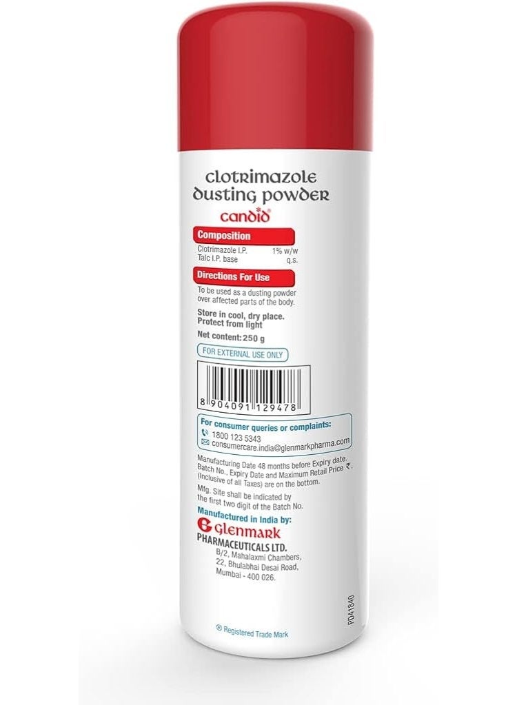 Candid Dusting Powder | Expert Skin Solution |Doctor's Prescribed No.1 Brand | Prevents Sweat Rash, Itching, Fungal Infection & Skin Irritation | Anti-fungal Powder | Clotrimazole | 120g - Image 2