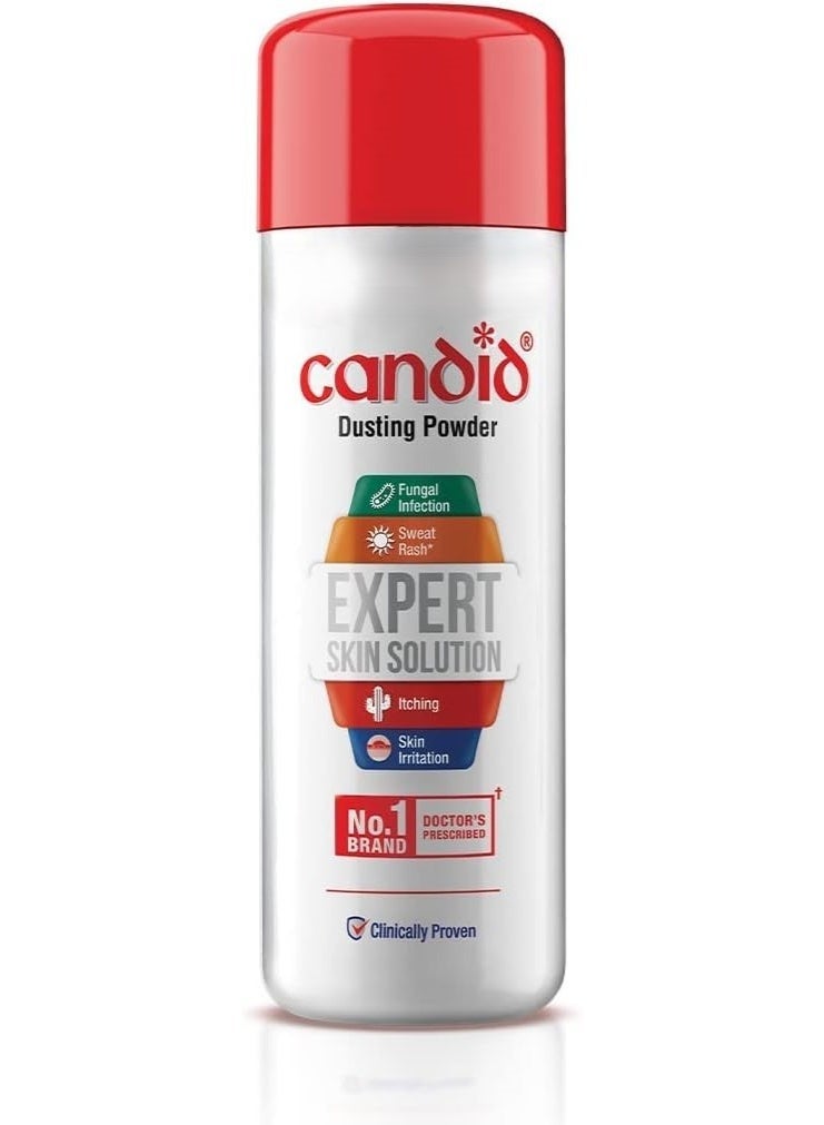 Candid Dusting Powder | Expert Skin Solution |Doctor's Prescribed No.1 Brand | Prevents Sweat Rash, Itching, Fungal Infection & Skin Irritation | Anti-fungal Powder | Clotrimazole | 120g - Image 1