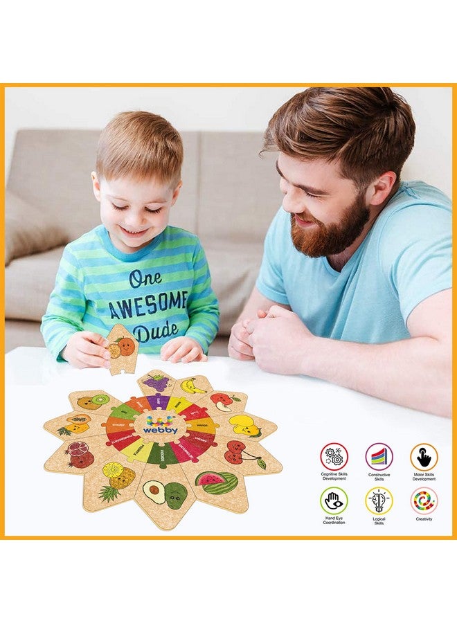 Webby Fruits - Star Jigsaw Puzzle, Montessori Early Educational Pre School Puzzle Toy for 2+ Years Kid (25 Pcs) - Image 4