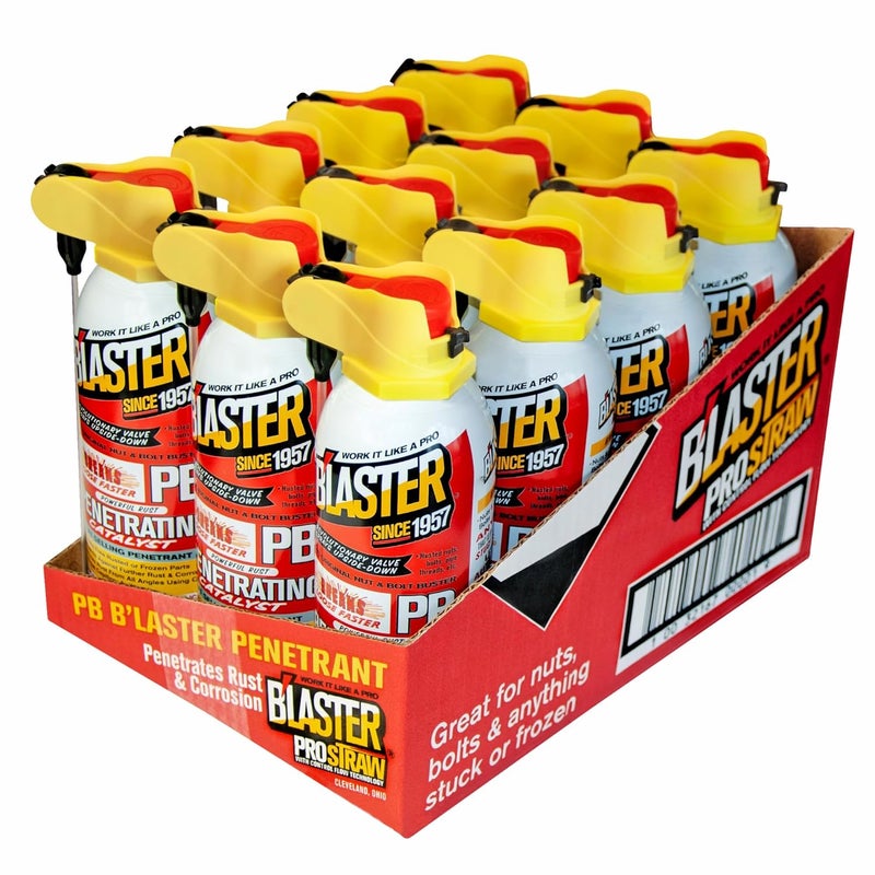blaster B’Laster Penetrating Oil Spray – Rust Prevention Penetrating Fluid – Loosens Rusted Bolts, Protects Against Corrosion, Multi-Use Anti Rust Spray for Frozen Parts – 11oz (Case of 12) - Image 1