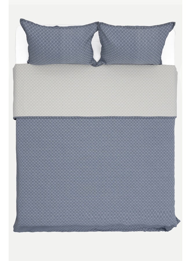 Koza Home Koza Home Malea Navy Blue Double Bedspread 230x250 2 Pillow 50x70 5006 230 x 250 - Image 1