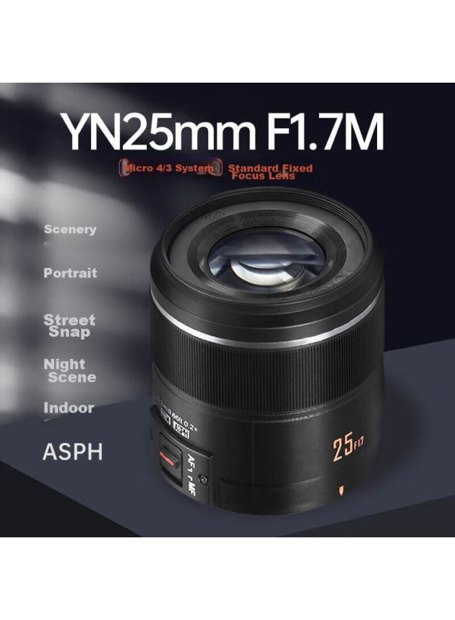 Yongnuo M43 Mirrorless Camera, Panasonic Olympus Large Aperture Auto Prime Lens, Portrait And Street Photography - Image 1