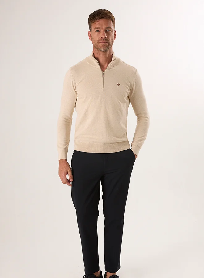 FELIX HARDY Half-Zip Knit Sweater