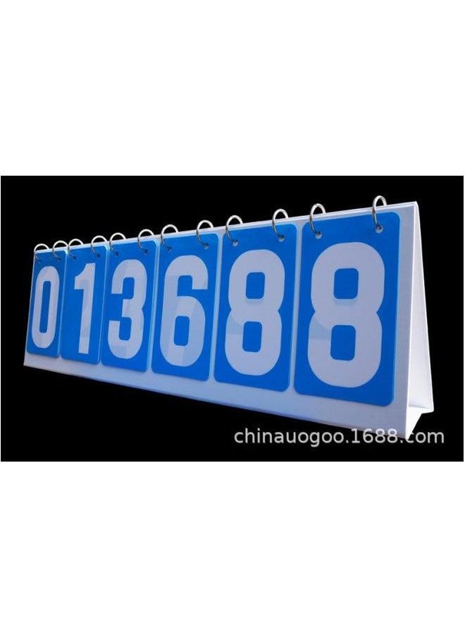 Generic Competition Scoreboard Activity Flip Card Red Yellow Blue Green Gray Scoring Early Education Color Number Card-Specifications:Six-digit Plastic  - Image 1