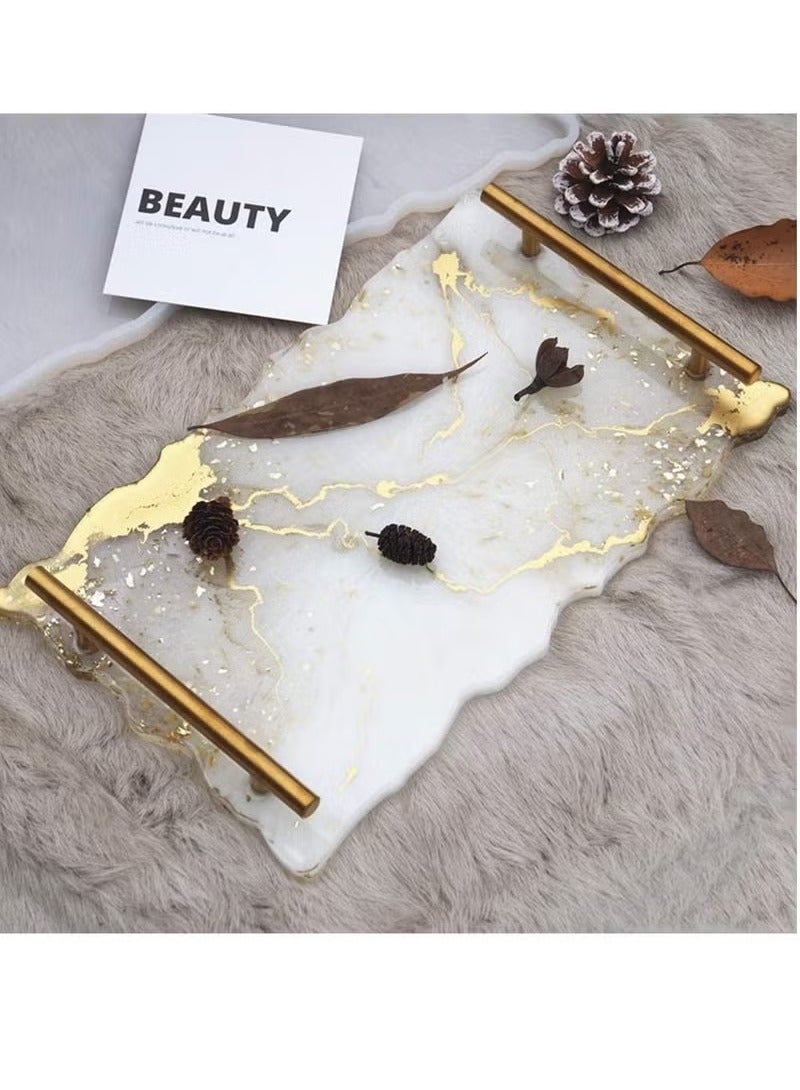 Beauenty Irregular Coaster Resin Epoxy Casting DIY Practical Decorative Silicone Casting Mold for Making Coasters Plate Tray - Image 2