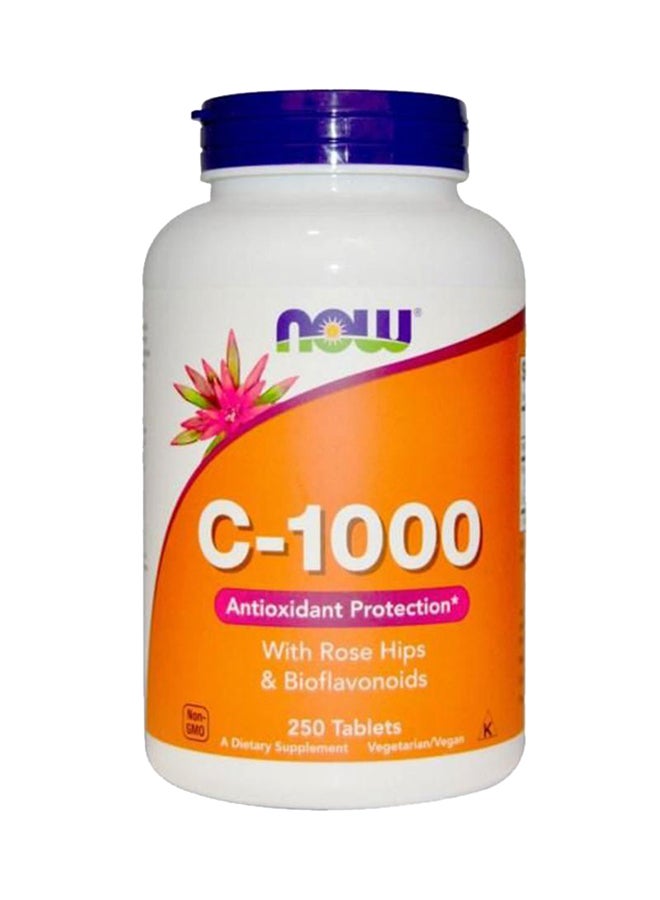 Now Foods Vitamin C-1000 Sustained Release with Rose hip, 250 Tablets - Image 1