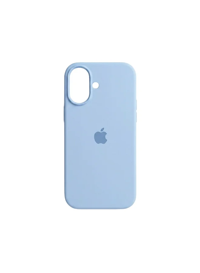 Mobcos Mobcos iPhone 17 Sky Blue Elite Logo Premium Silicone Magnetic Wireless Charging Case for iPhone | Silky Soft Touch | Military-Grade Shockproof Protection | Strong Magnetic Compatibility | Luxury Slim Cover