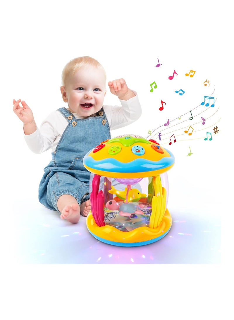 Baby Toys from 6 to 12 Months of Age Music Learning Toys Ocean Spinning Luminous Toys Gifts for Toddlers Boys and Girls  - Image 1