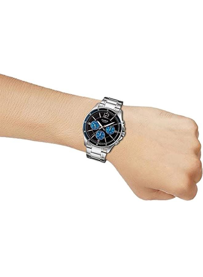 CASIO Men Enticer Analog Watch MTP-1374D-2AVDF - 35 mm - Silver - Image 5