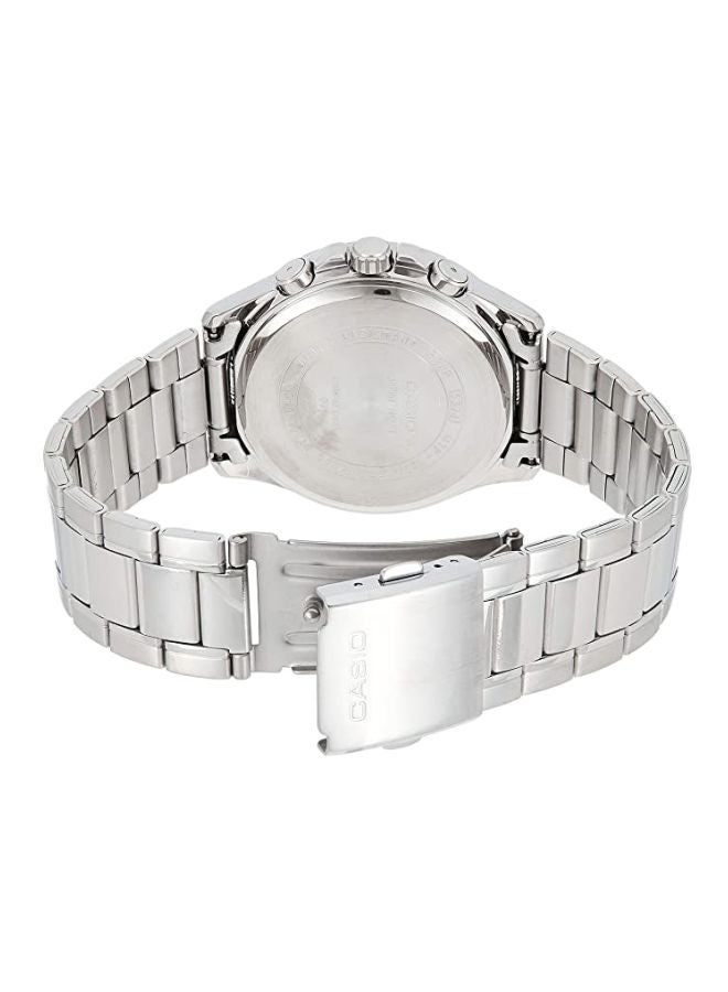 CASIO Men Enticer Analog Watch MTP-1374D-2AVDF - 35 mm - Silver - Image 4