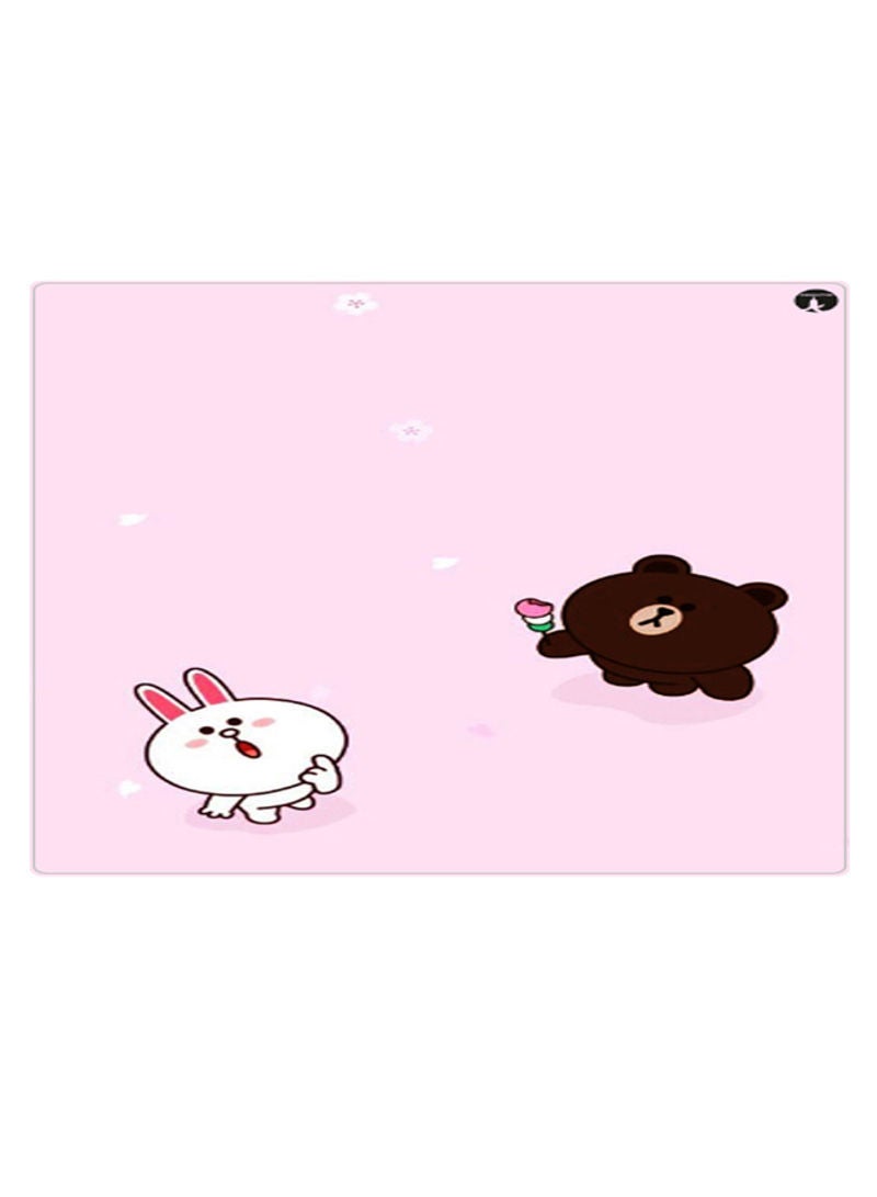 RKN Printed Anti-Slip Gaming Mouse Pad Pink/White/Brown