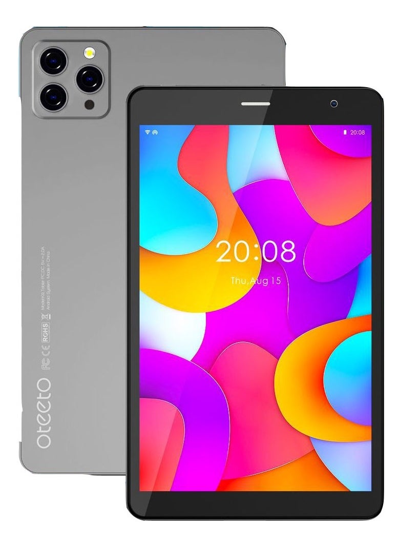 Oteeto - Oteeto K9 5G Android Tablet With 8.0 Inch Display 8GB RAM 512 GB ROM and 5000 mAh Battery Grey - Image 1