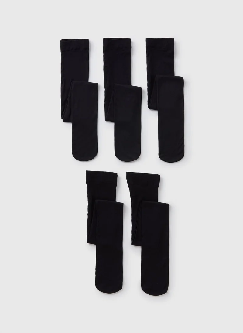 ماتلان عبوة من  جوارب سوداء للبنات