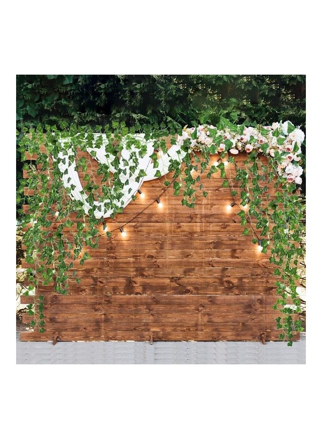 XiuWoo 2.20M Green Decorative Artificial Plant Vine, Long Green Leaf Garland for Home Decoration, Wall, Window, Balcony and Table Decor, Artificial Greenery Branch for Parties, Events and Interior & Outdoor Decoration, Pack of 12 Pieces - Image 5