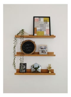Generic 3 wooden shelves for books and accessories 
