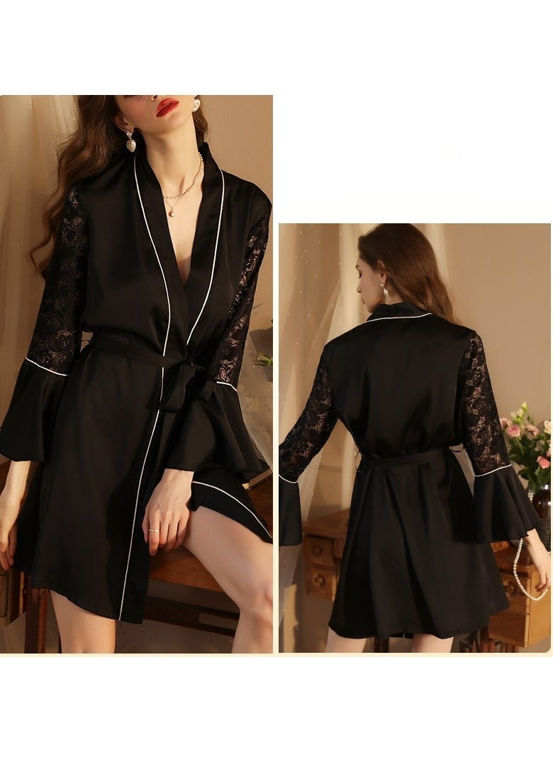 Women  Cardigan Bathrobe