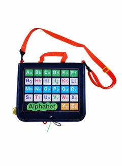 KASTWAVE KASTWAVE Montessori Toddler Busy Board, Sensory Travel Toy for Toddlers and Young Children 1-3 Years Old, Busy Book Bag, Learning to Dress Activity Toy with Alphabet for Kids  - Image 4