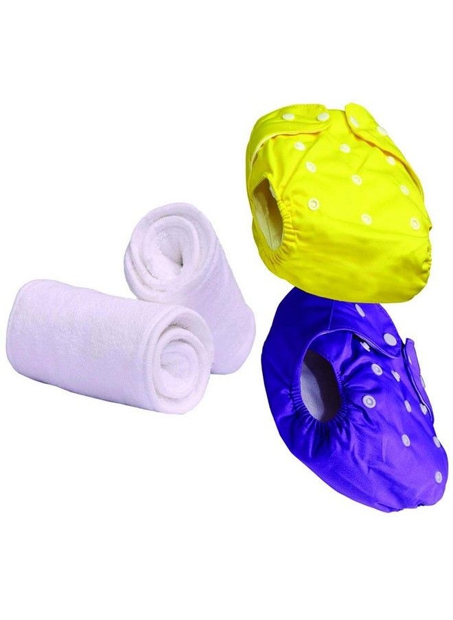 DOMENICO Washable Baby Diaper Premium Cloth Diaper Reusable Diaper Washable Diaper Adjustable Size Waterproof(Assorted Color)  - Image 2