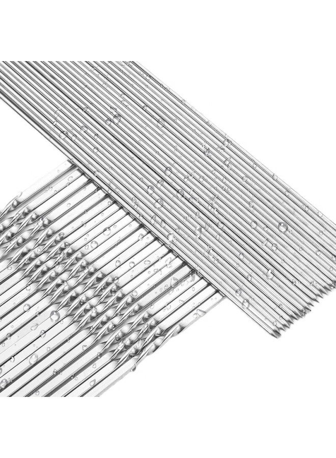 Suncojia 304 Stainless Steel Barbecue Skewers, Extended Flat Skewers, Round Grilling Needles, Lamb Kebab Skewers, Barbecue Accessories - Image 3