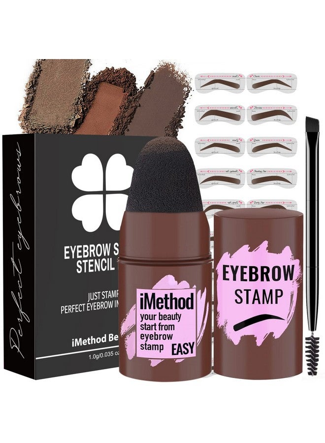 iMethod Eyebrow Stamp And Eyebrow Stencil Kit - Eyebrow Stamp And Shaping Kit For Perfect Brow, Eye Brow Shaping Kit, Long-Lasting, Light Brown - Image 1
