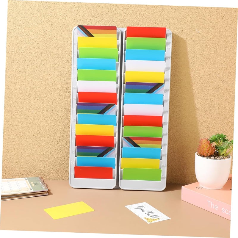 Operitacx Wall Mounted Attendance Cards Holder Compact Storage Rack for Id Ic Cards Retractable Design for Easy Access for Office and Warehouse Management - Image 5