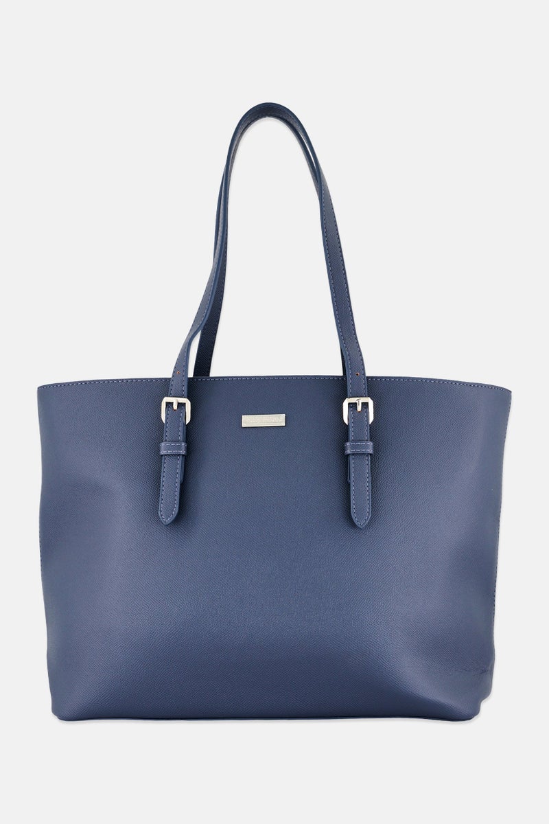 Kathy Ireland Women Brand Logo Tote Bag, Navy - Image 1