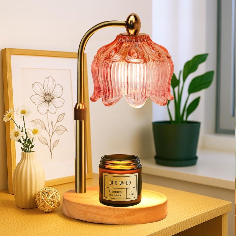 GEEZO Fragrance Candle Warmer Lampï¼ŒElectric Candle Warmer with Timer & Dimmerï¼ŒMom Christmas Birthday Gifts for Women, House Warming Gifts New Home Bedroom Decor - Image 1