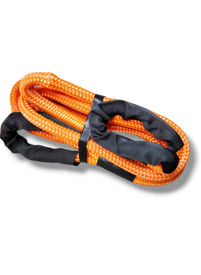 3 اكس ار 3XR حبل سحب حركي للطرق الوعرة، 14300 كجم 25 مم × 6 م، حبل سحب شديد التحمل بنسبة مرونة 35%، ملحقات الطرق الوعرة لسيارة جيب، شاحنة، مركبة رباعية الدفع، مركبة رياضية متعددة الاستخدامات (برتقالي) - Image 2