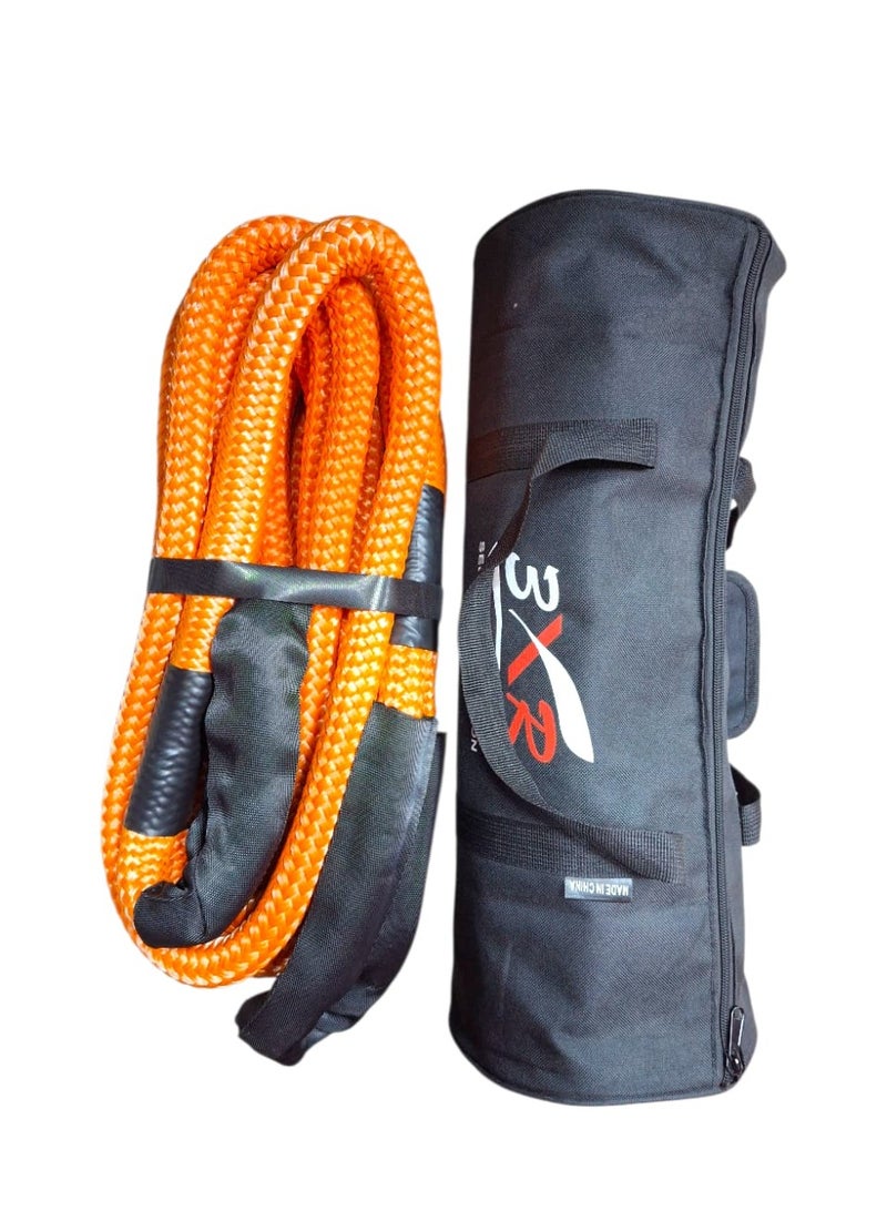 3 اكس ار 3XR حبل سحب حركي للطرق الوعرة، 14300 كجم 25 مم × 6 م، حبل سحب شديد التحمل بنسبة مرونة 35%، ملحقات الطرق الوعرة لسيارة جيب، شاحنة، مركبة رباعية الدفع، مركبة رياضية متعددة الاستخدامات (برتقالي) - Image 3