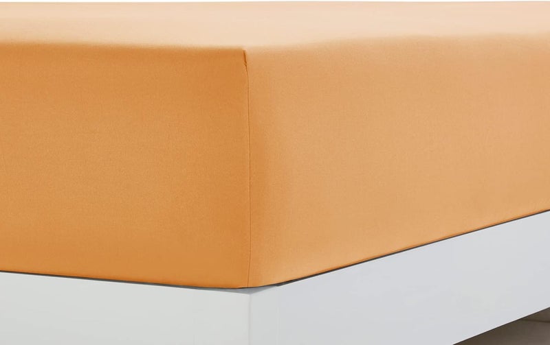 Clara Clark Bed Sheets, Premier 1800 Series 4 Piece Bed Sheet Set, Deep Pocket, Wrinkle, Fade, Stain Resistant, Luxury Soft Bedding Sheets & Pillowcases, Full, Apricot Orange - Image 3