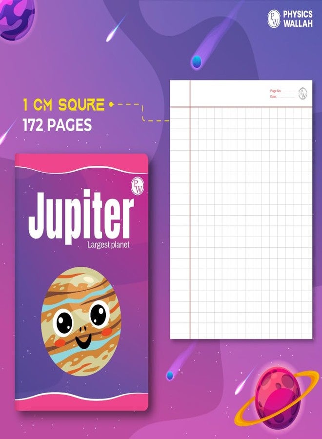 PW Physics Wallah 172 Pages Children Notebook | Math 10 mm Box Set of 6 - Jupiter - Image 3