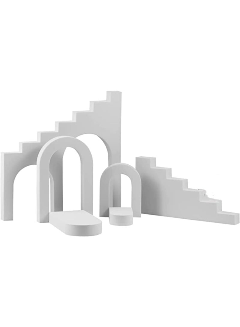 Hard Foam Decorative Backdrop Posing Ornaments for Lipstick Jewelry Perfume Makeup Tools White - Image 1