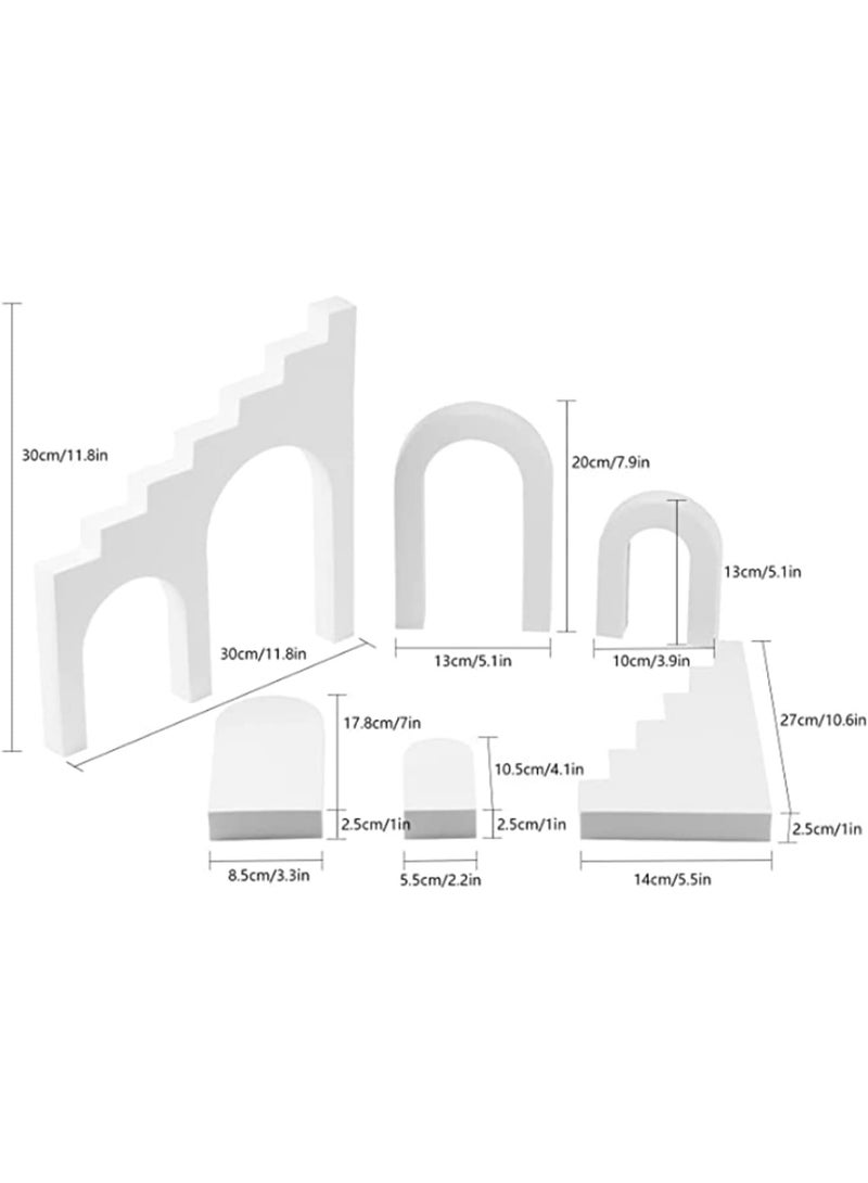 Hard Foam Decorative Backdrop Posing Ornaments for Lipstick Jewelry Perfume Makeup Tools White - Image 2