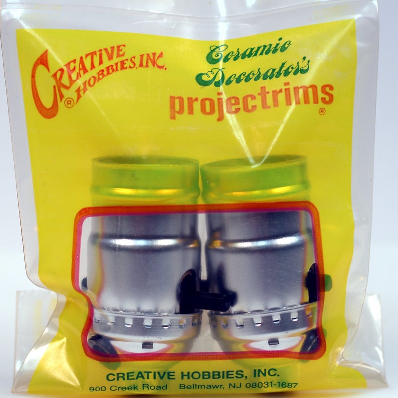 Creative Hobbies Silver Push Thru On/Off Lamp Sockets - Medium Base, Side Outlet Cap | Pack of 2 - Image 4