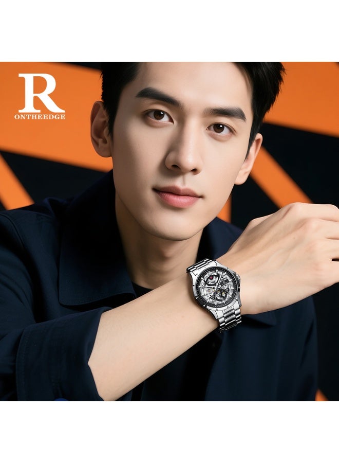 RONTHEEDGE 2026 New Men's Watch Mechanical Watch Fully Automatic Hollow Out Luminous Fashion Brand Watch Men's Watch - Image 3