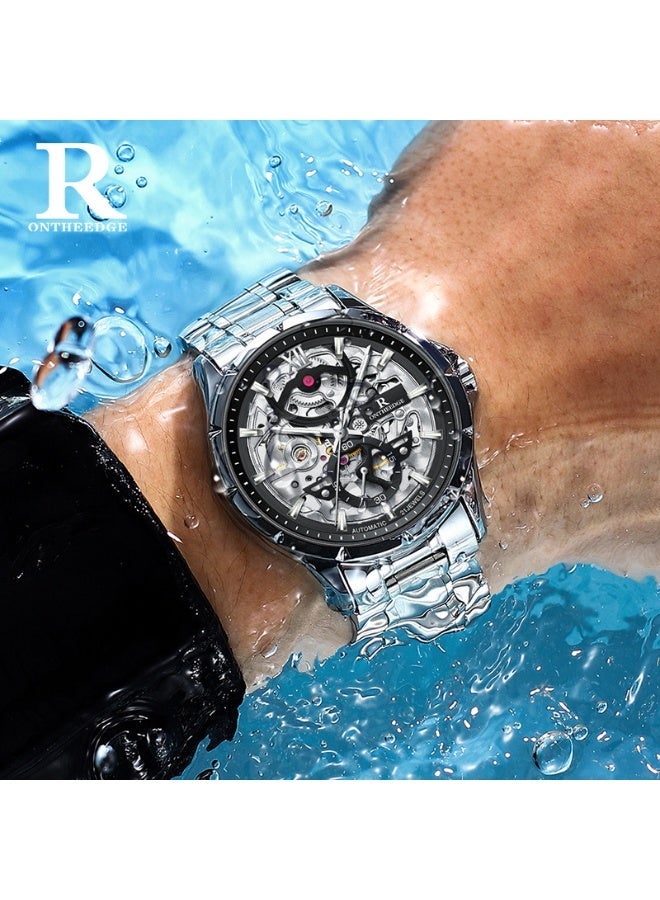RONTHEEDGE 2026 New Men's Watch Mechanical Watch Fully Automatic Hollow Out Luminous Fashion Brand Watch Men's Watch - Image 2