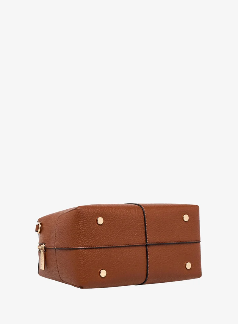 Celeste TAN Solid Tote Bag with Coin Purse and Double Handle for Women | Best Price UAE