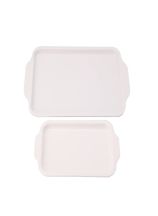 KIDDISON Melamine Tray with Flat Handles Set of 2 (Small, Large) for Montessori Practical Life Activities - Image 3