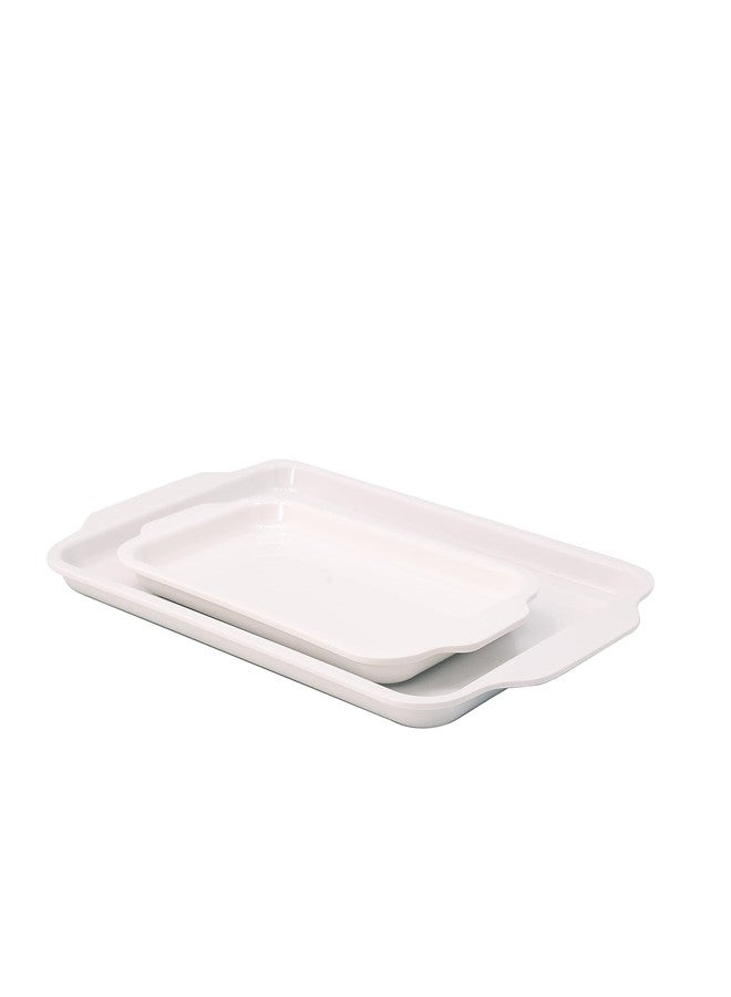 KIDDISON Melamine Tray with Flat Handles Set of 2 (Small, Large) for Montessori Practical Life Activities - Image 4