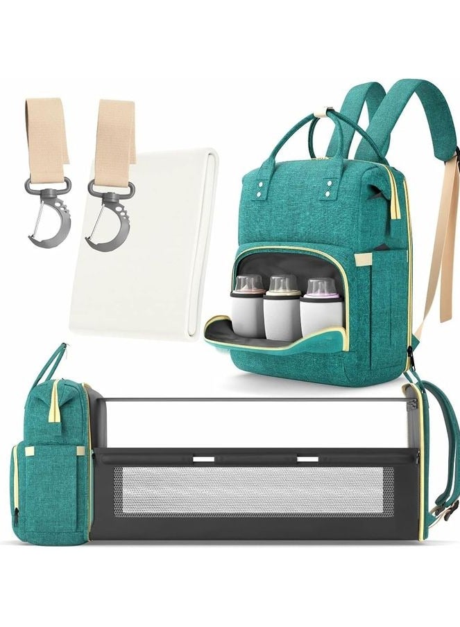 Backpack for Baby Supplies - Multi-Use Green Diaper Bag  - Image 1