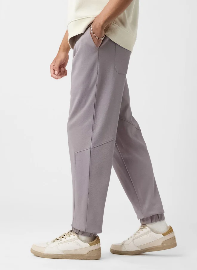 The Souled Store  The Souled Store Men Oversized Fit Solid Grey Joggers  | Best Price UAE