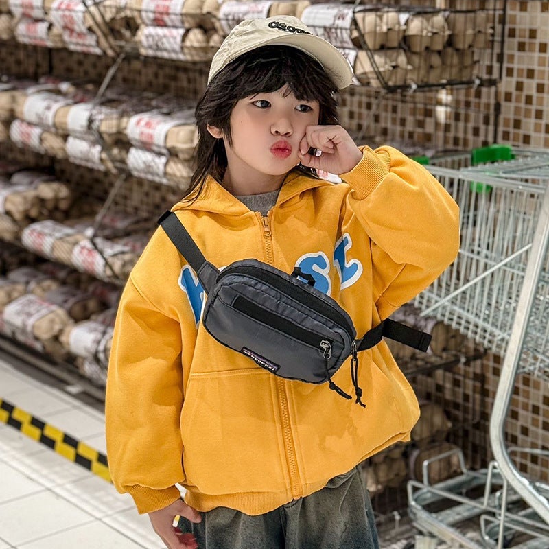New Male And Female Baby Chest Bag Trendy And Cool Design Crossbody Bag Outdoor Sports Contrasting Color Shoulder Bag - Image 5