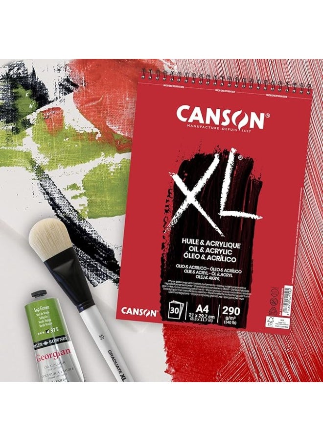 CANSON XL Huile & Acrylique Oil and Acrylic Painting Spiral Pad  A4 30 Sheets 290gsm - Image 5