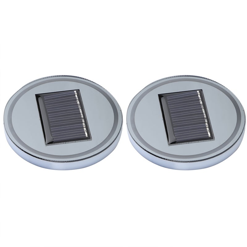 2pcs Solar LED Cup Pad Holder RGB 7 Colors Lights USB Car Bottle Bottom Mat - Image 5