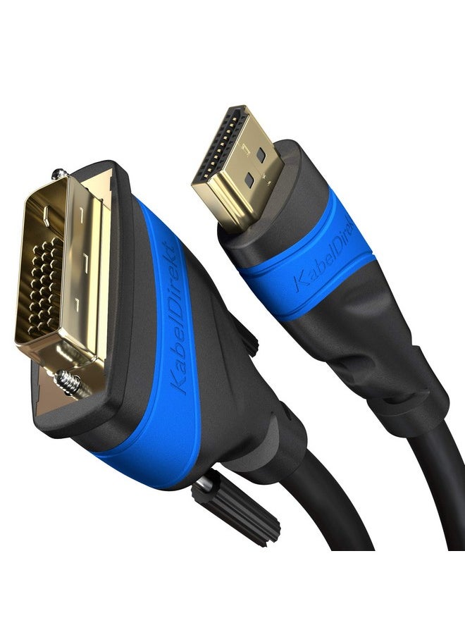 KabelDirekt - Hdmi Dvi Adapter Cable With A.I.S. Signalinterference Protection 6Ft (Bidirectional Dvid 24+1 Hdmi Monitor Cable Connect Hdmi Device To Dvi Monitor Or Vice Versa Full Hd 1080P) By Cabledirect - Image 1