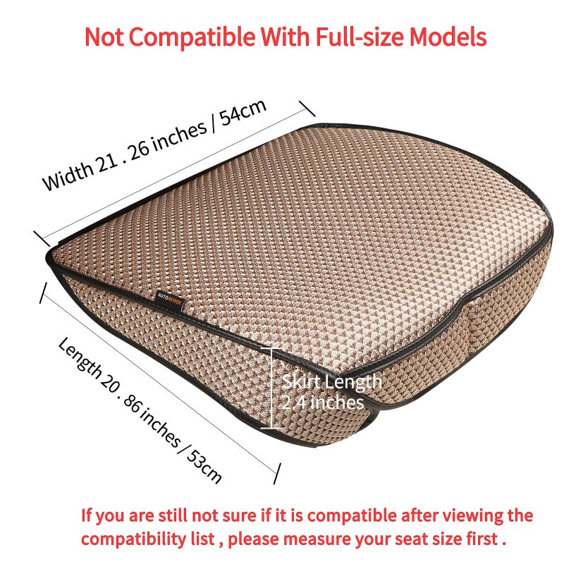 Auto Newer Breathable Universal Four Seasons Car Seat Coversï¼ŒLuxury Car Seat Cushion ï¼ŒProtectors for Front Seat Bottoms,Compatible with 95% Vehiclesï¼Œ Fit for Cars Truck SUV (Gold Beige,1PCS) - Image 4
