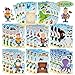 DUJAA 24 Sheets Pirate Stickers for Kids Make Your Own Pirate Stickers Makeaface Stickers Jolly Roger Stickers Skull and Crossbones Stickers Pirate Themed Party Decorations - Image 3