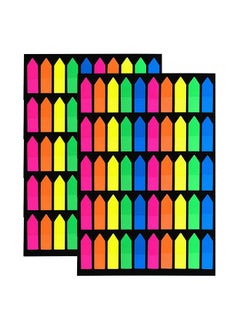VANRA 2000 Pieces Page Markers Index Tabs Arrow Flags Stickers Colored Sticky Notes Index Labels For Bookmarks, 10 Sets  - Image 1