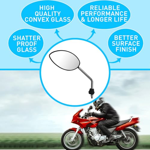 UNO MINDA RV-7003L REAR VIEW MIRROR - LH for YAMAHA FASCINO - Image 4