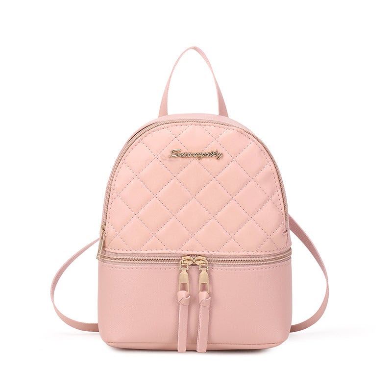 2023 Multi-Function Dual-Zip Womens Backpack Pink 